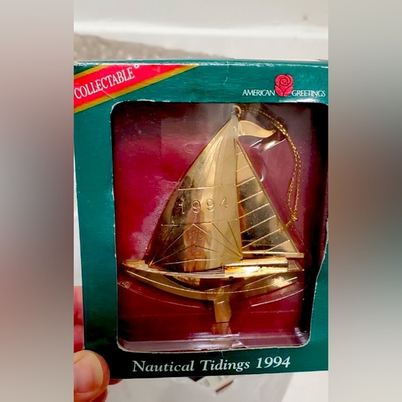 Vintage 1994 sailboat Christmas ornament - Picture 1 of 1